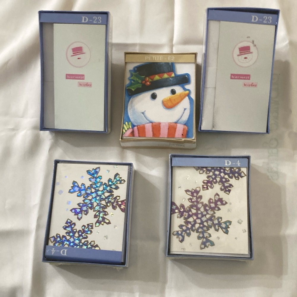 Five (5) Boxes Petite Holiday Cards